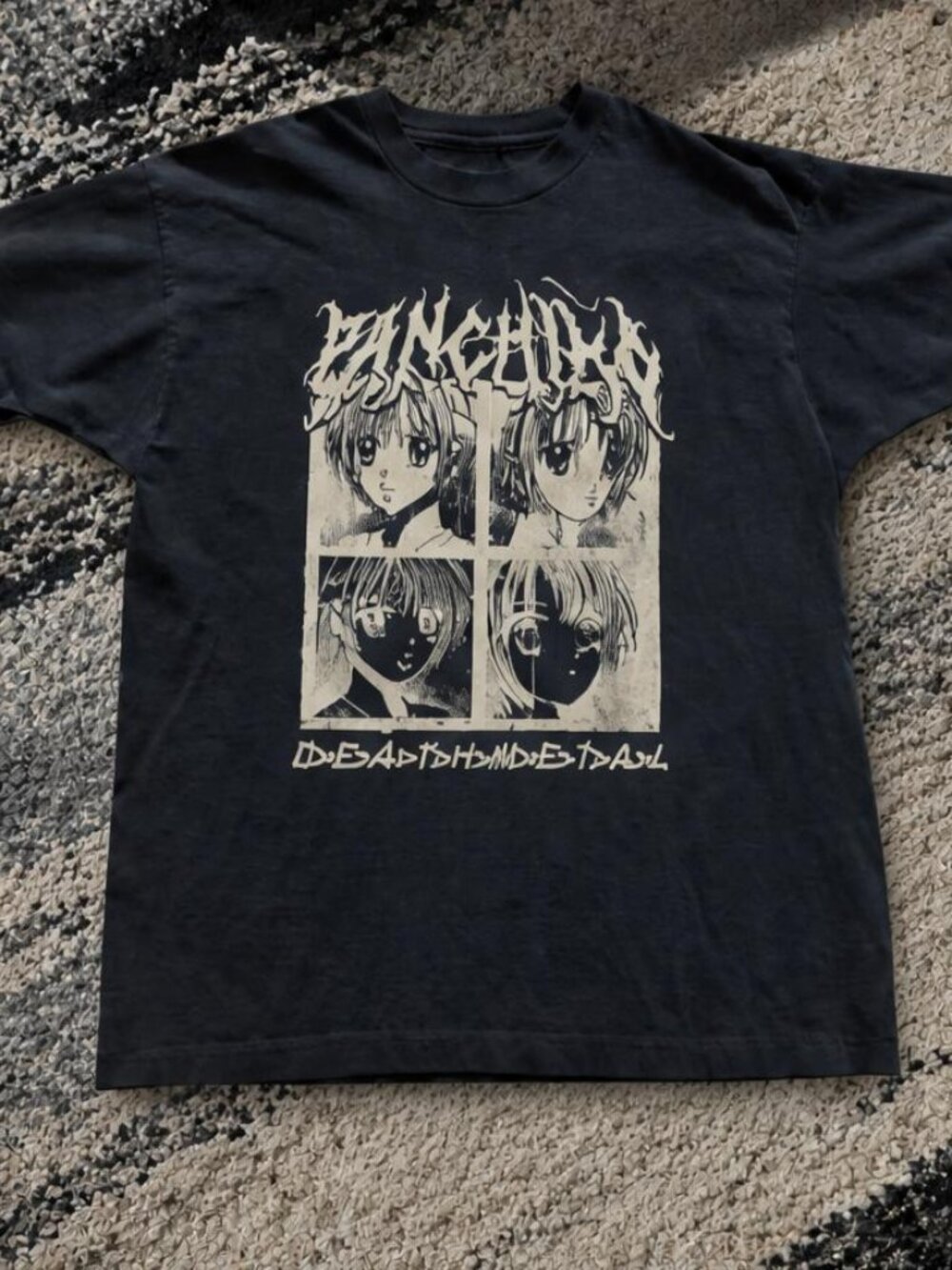 Death Metal Manga Graphic Tee Black Unisex